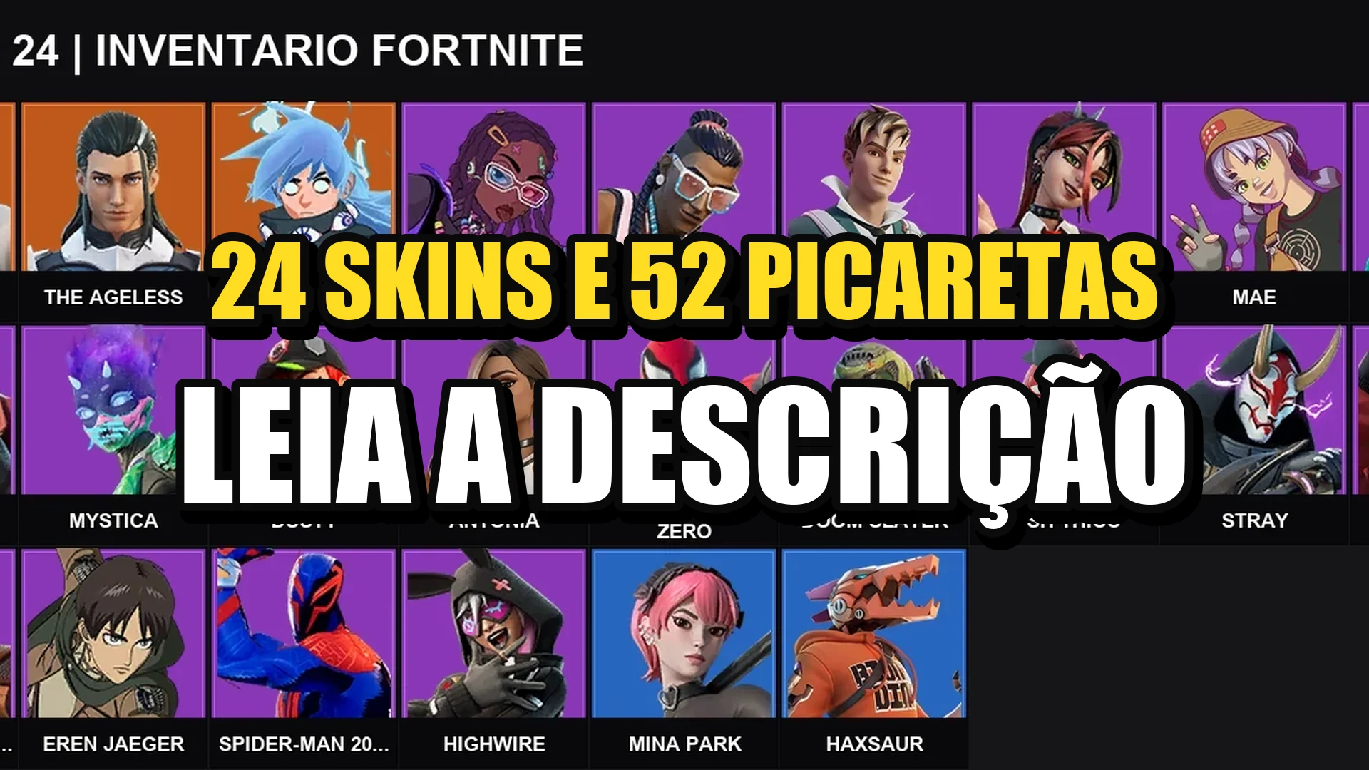 Conta Fortnite | 24 Skins | Renzo the Destroyer + The Ageless