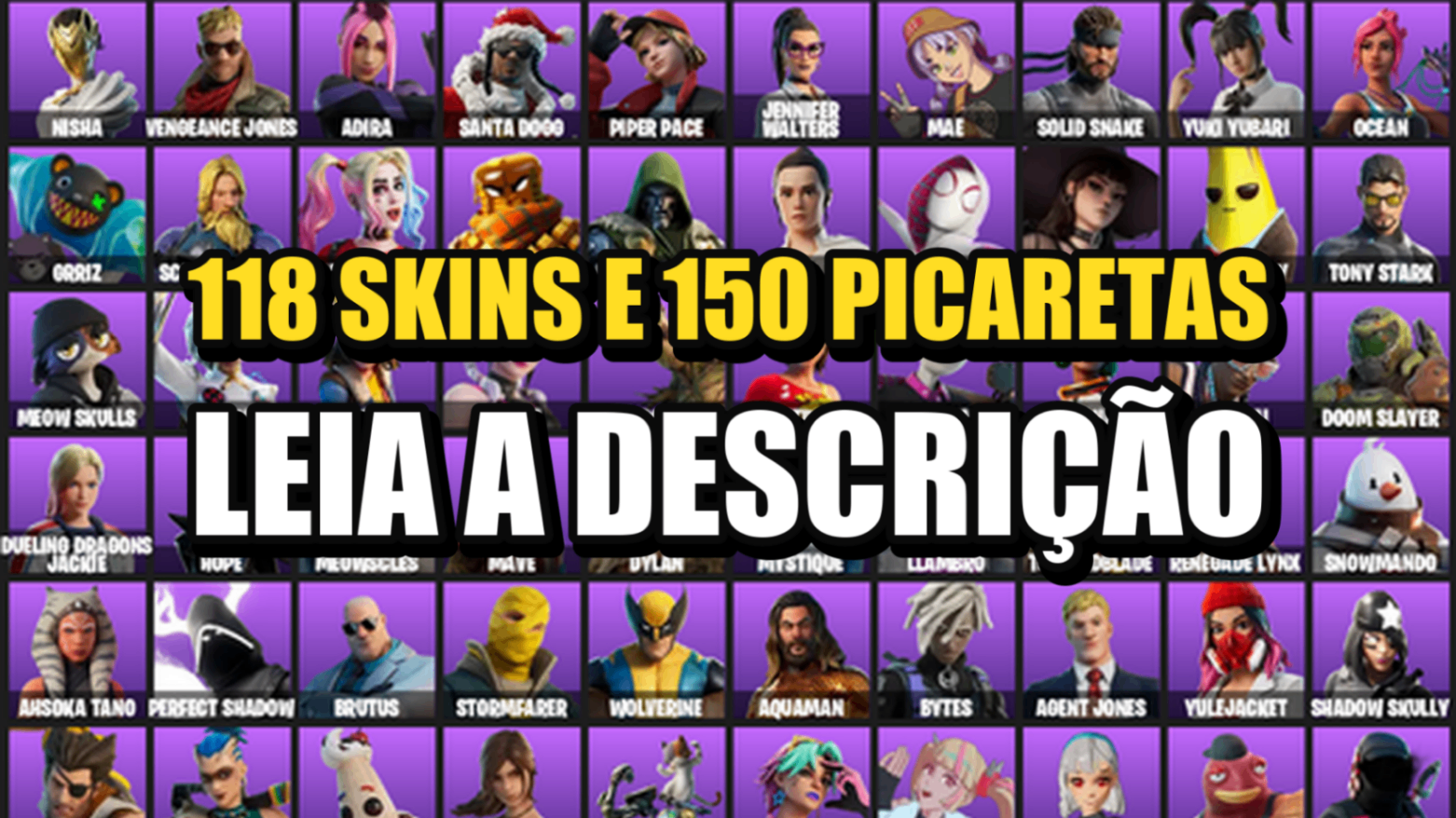 Conta Fortnite | 118 Skins | Lara Croft + Midas