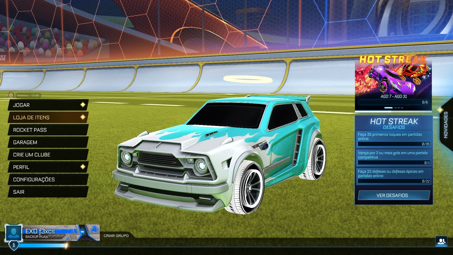 Conta Rocket League | Inventário completo