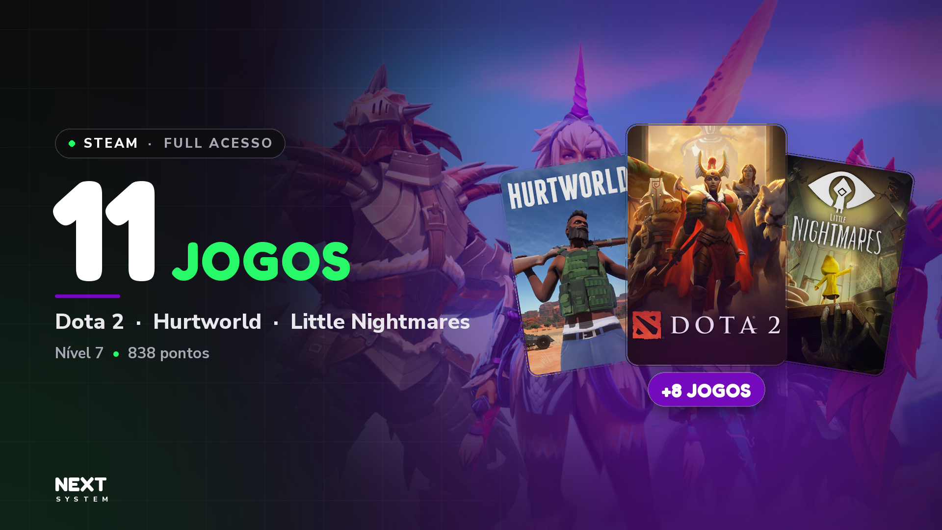 Conta Steam | 11 Jogos | Nível 7 | Dota 2 + Hurtworld