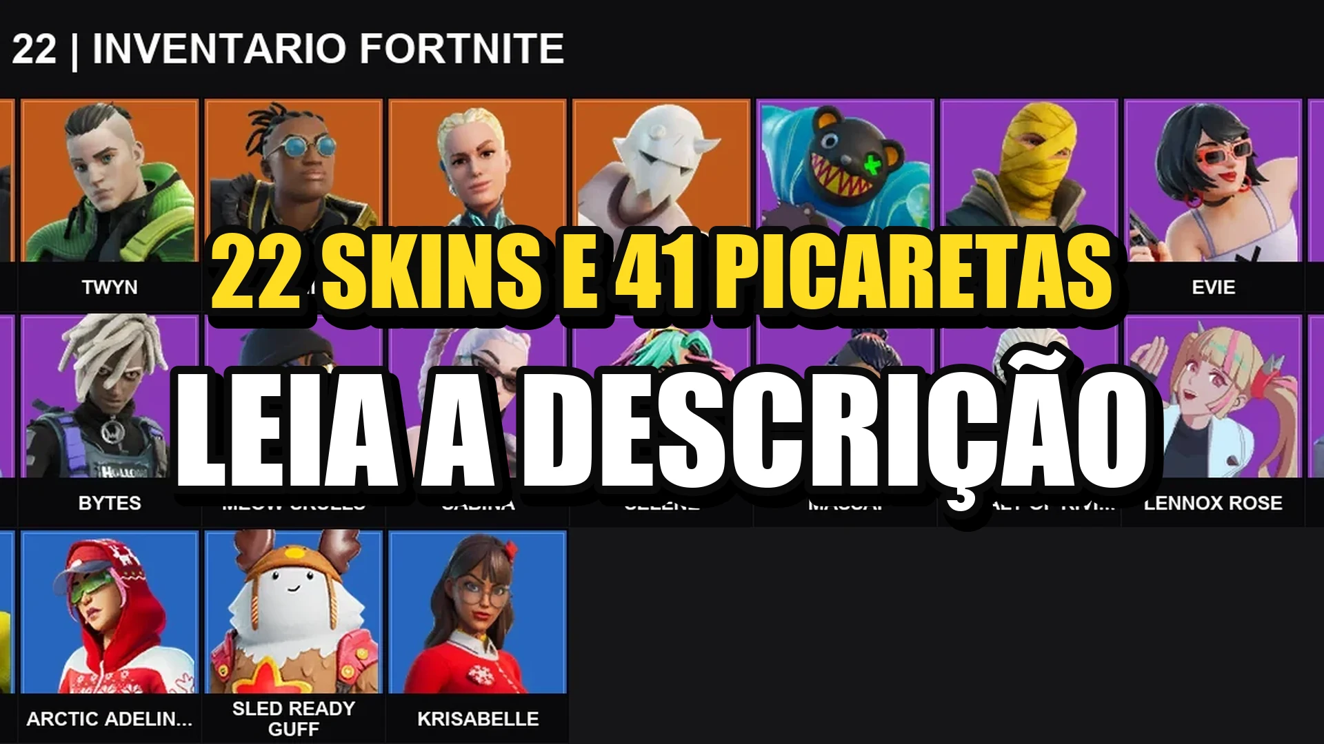 Conta Fortnite | 22 Skins | Darth Vader + Twyn