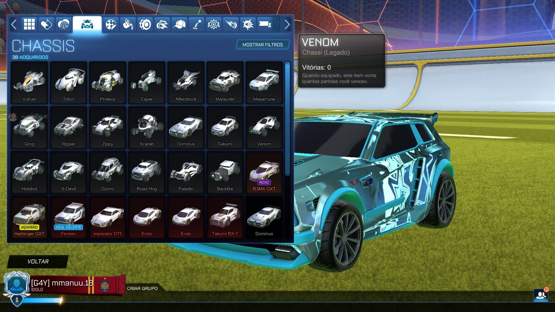 Conta Rocket League | Inventário completo