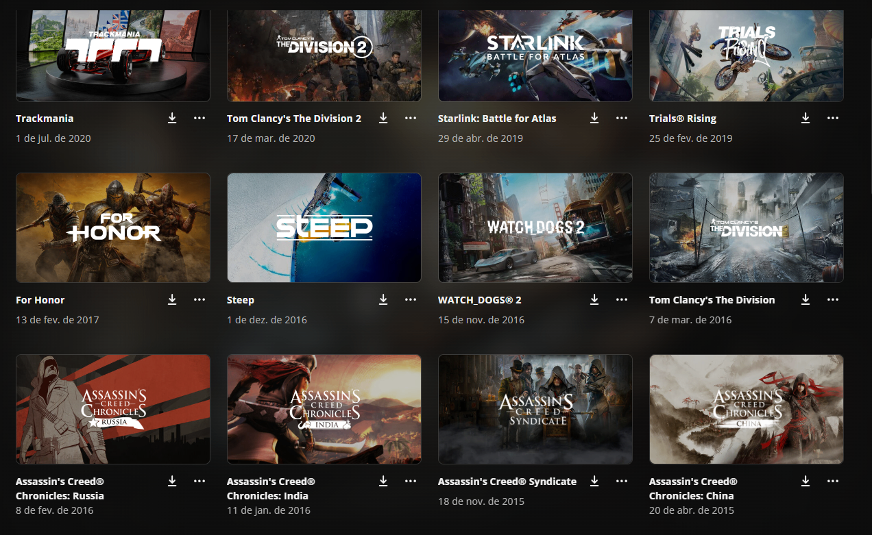 Conta Ubisoft FA 20+ jogos