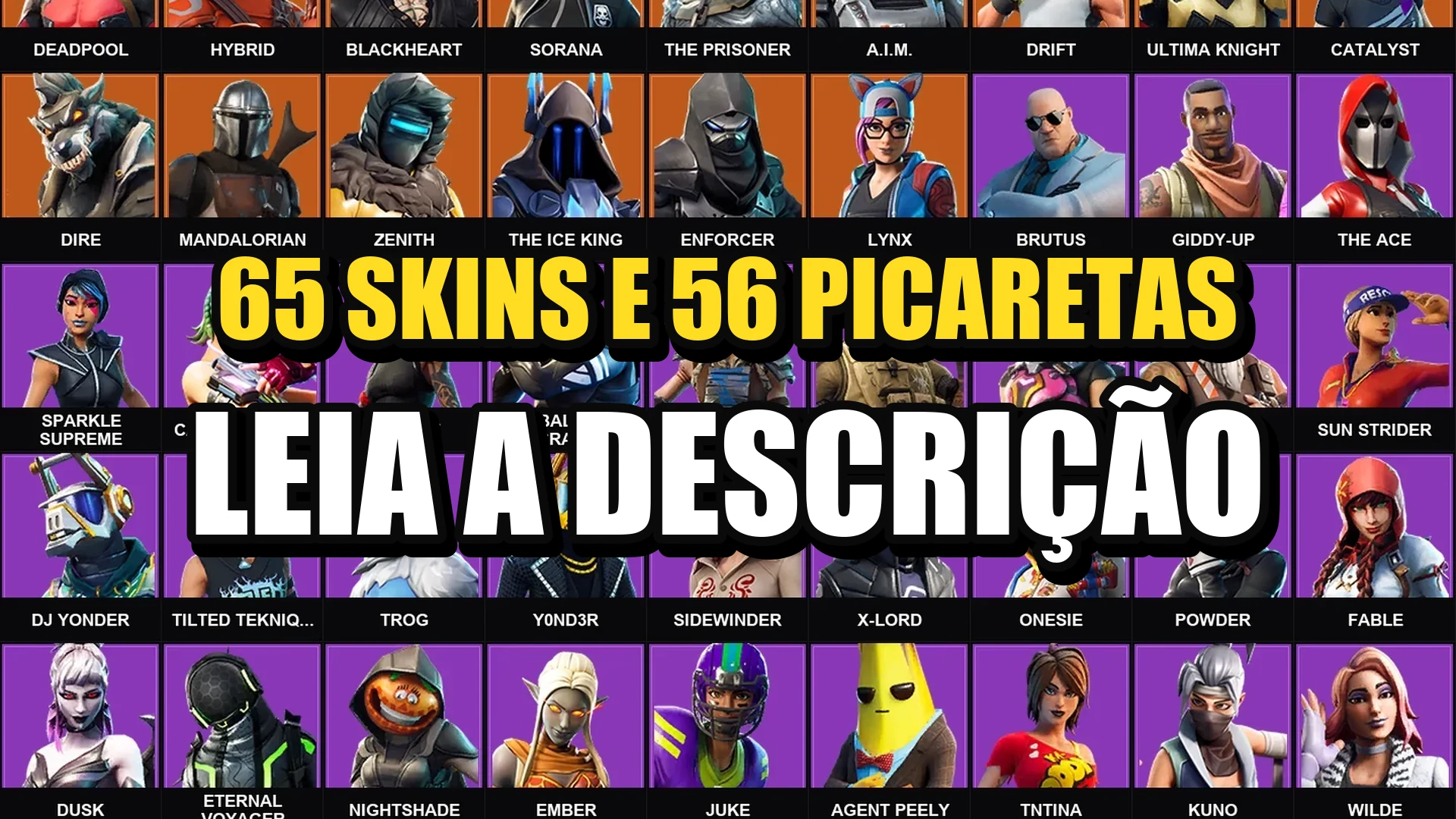 Conta Fortnite | 65 Skins | Ragnarok + Mandalorian