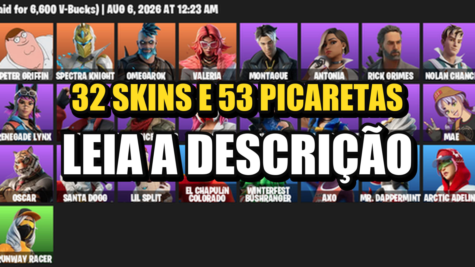 Conta Fortnite | 32 Skins | Omegarok + Peter Griffin