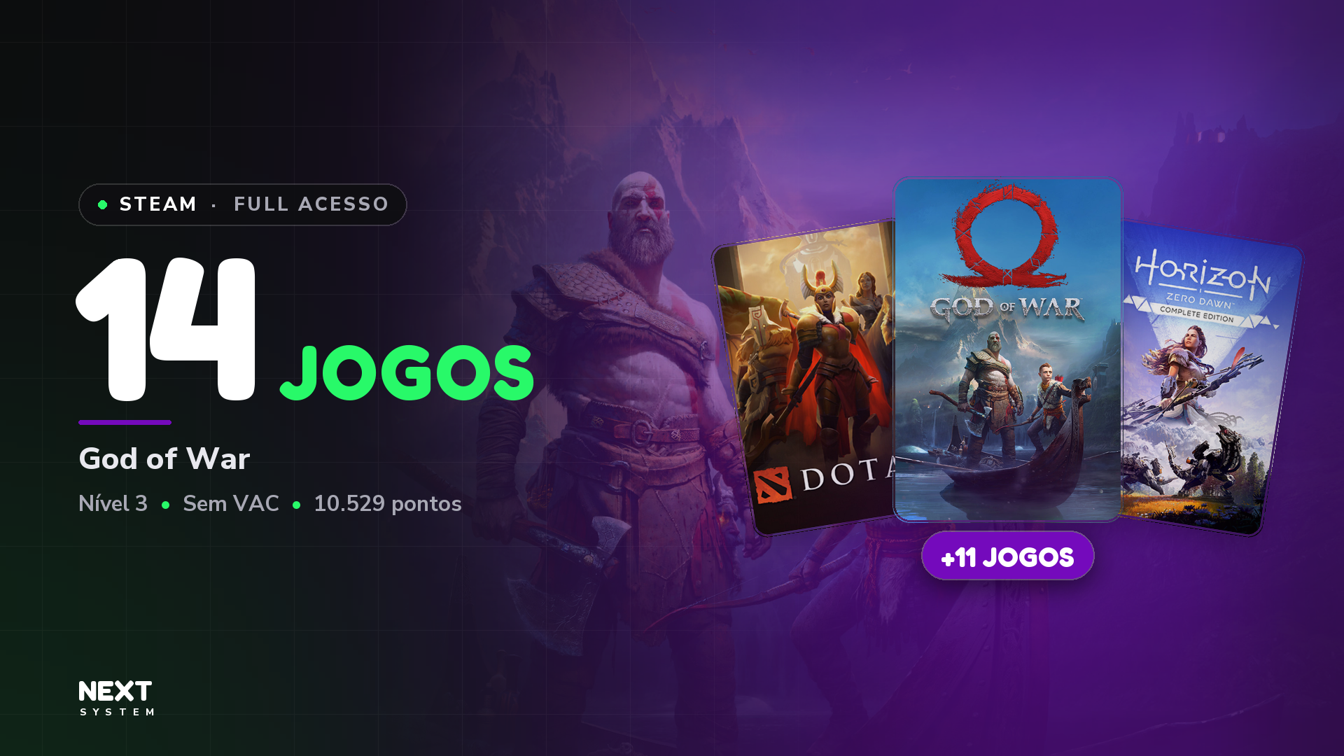 Conta Steam | 14 Jogos | God of War + Free Call of Duty: Modern Warfare III
