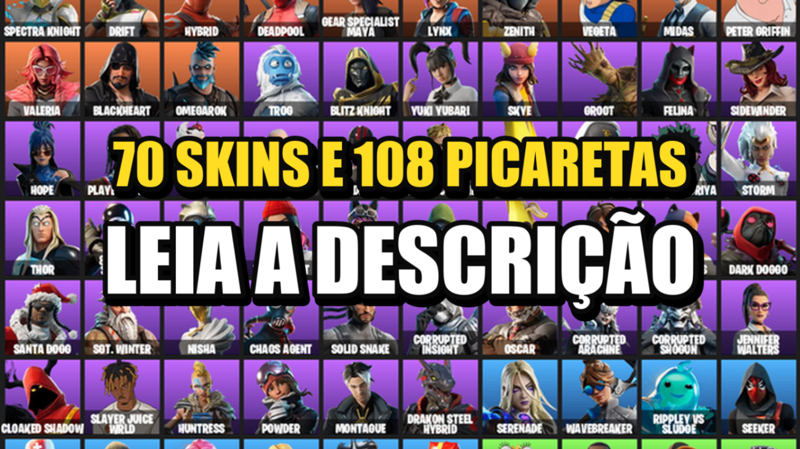 Conta Fortnite | 70 Skins | Midas + Omegarok