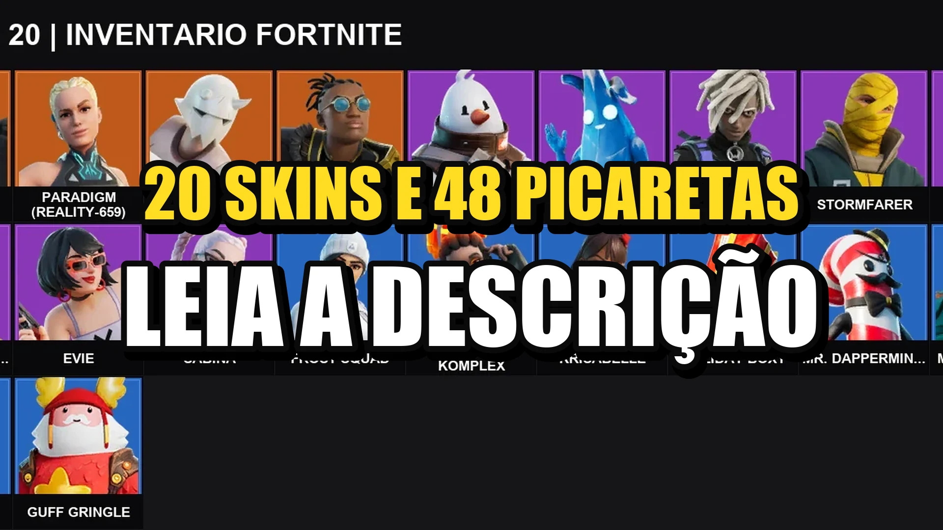 Conta Fortnite | 20 Skins | Darth Vader + Paradigm (Reality-659)