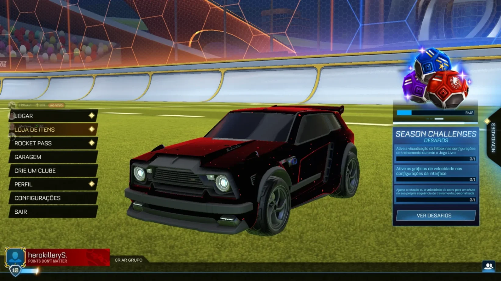 Conta Rocket League | 20 Impulsos de Foguete, Recompensas S16 Platina e Fennec Equipado