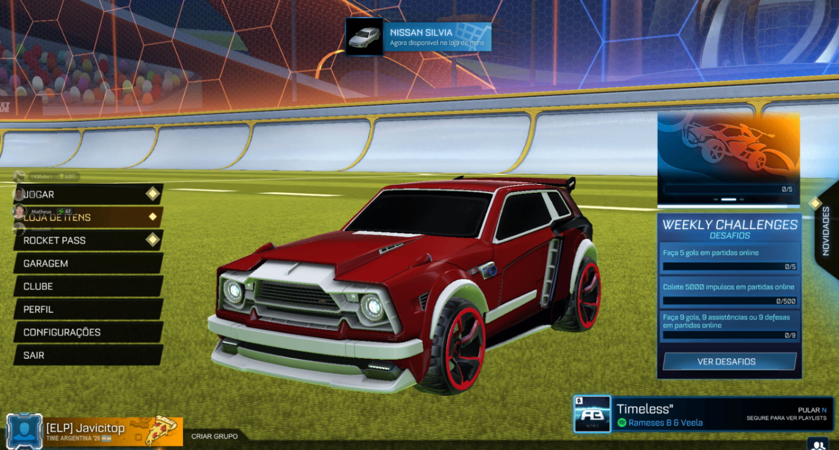 Conta Rocket League | Fennec Branco Titânio, Nível 67 e 8 Impulsos de Foguete