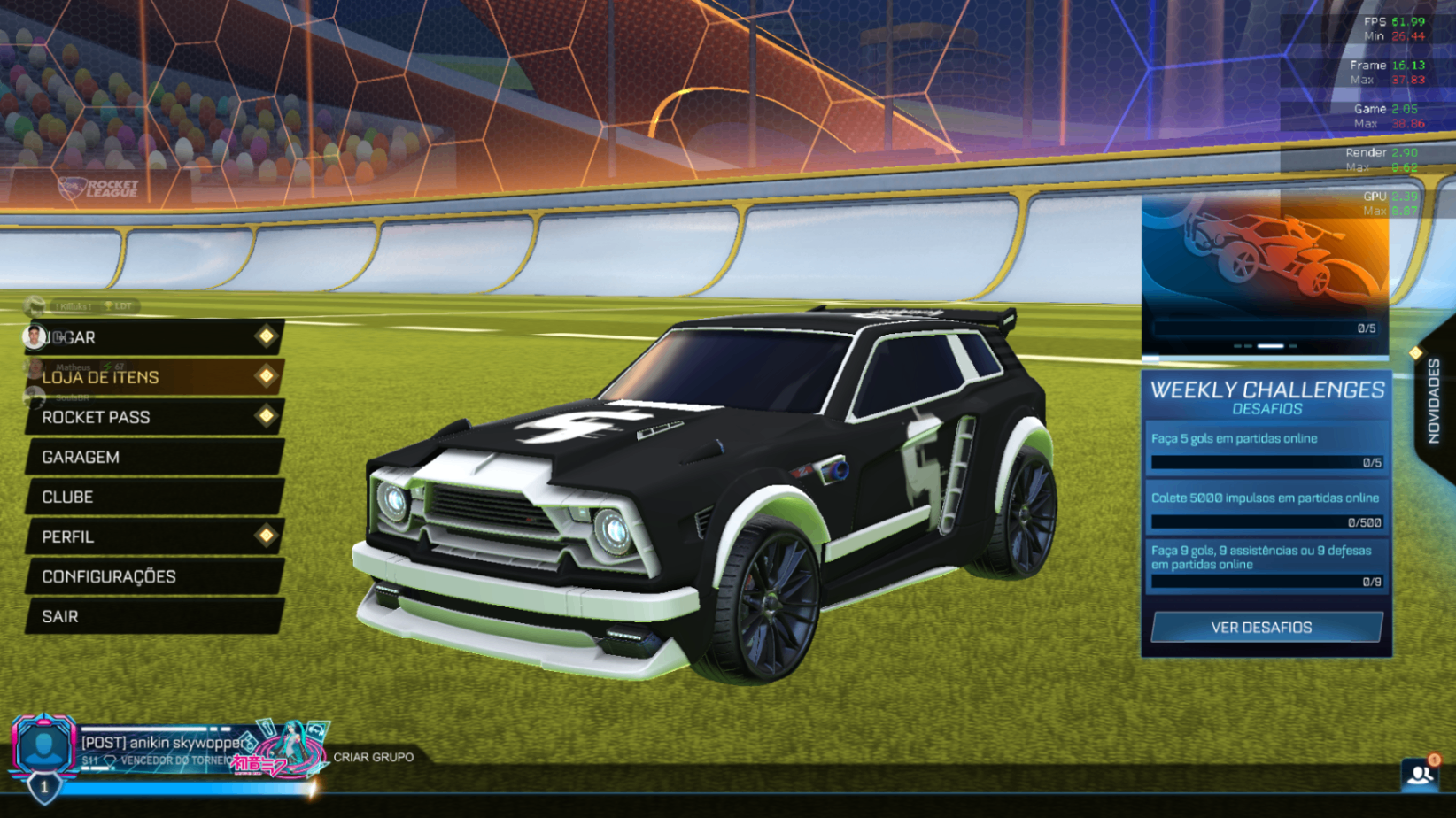 Conta Rocket League | Fennec TW, 112 Rodas (Skyline & Aston Martin), 21 Explosões (T-Rex)