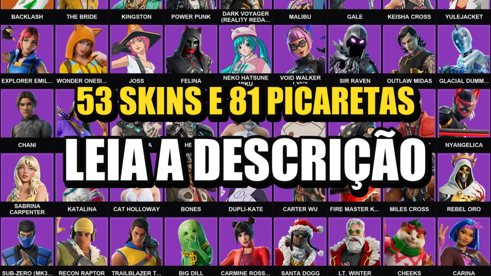 Conta Fortnite | 53 Skins | Backlash + The Bride