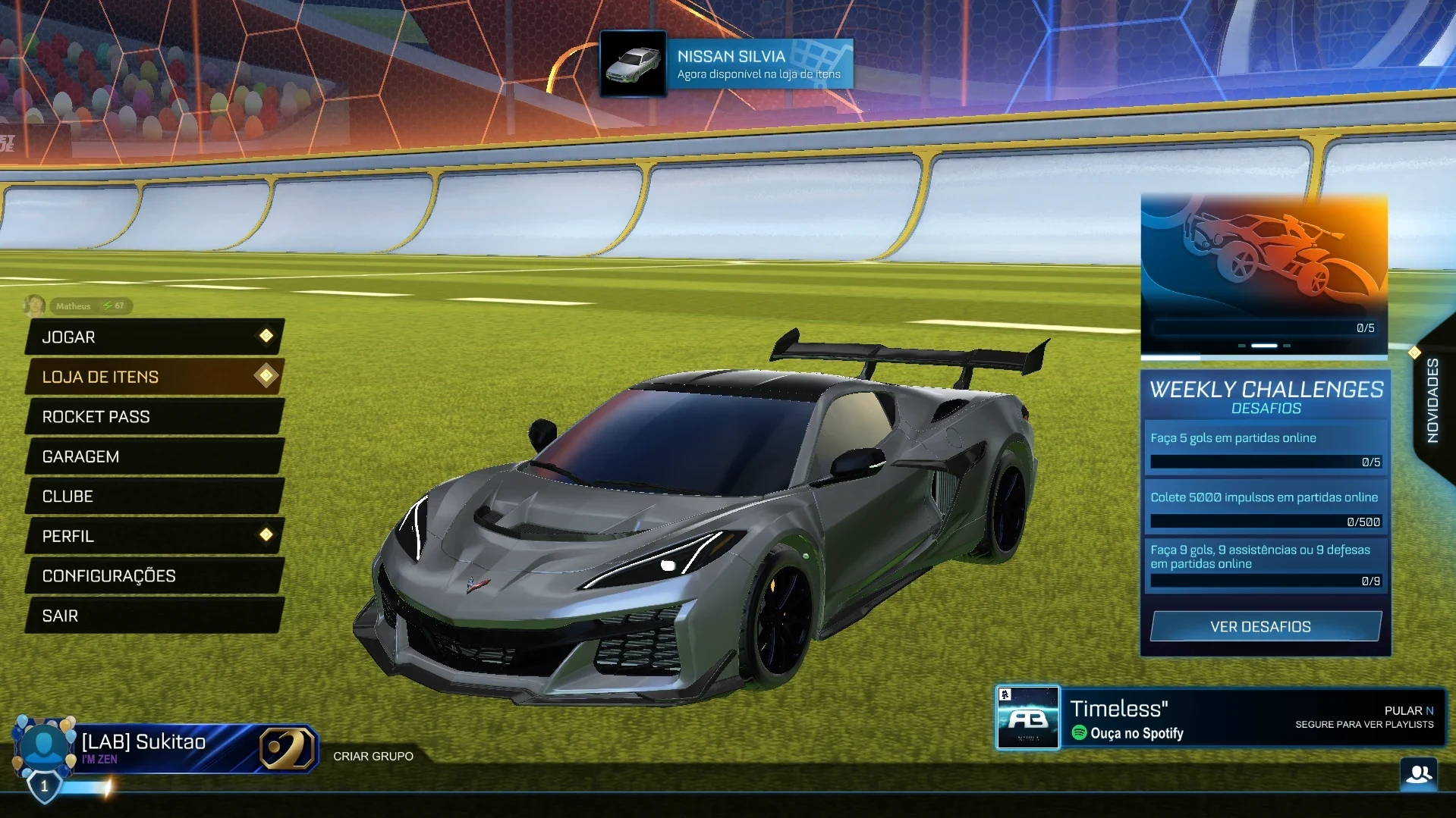Conta Rocket League com Impulso Ambustion Branco Titânio e 11 Impulsos de Foguete