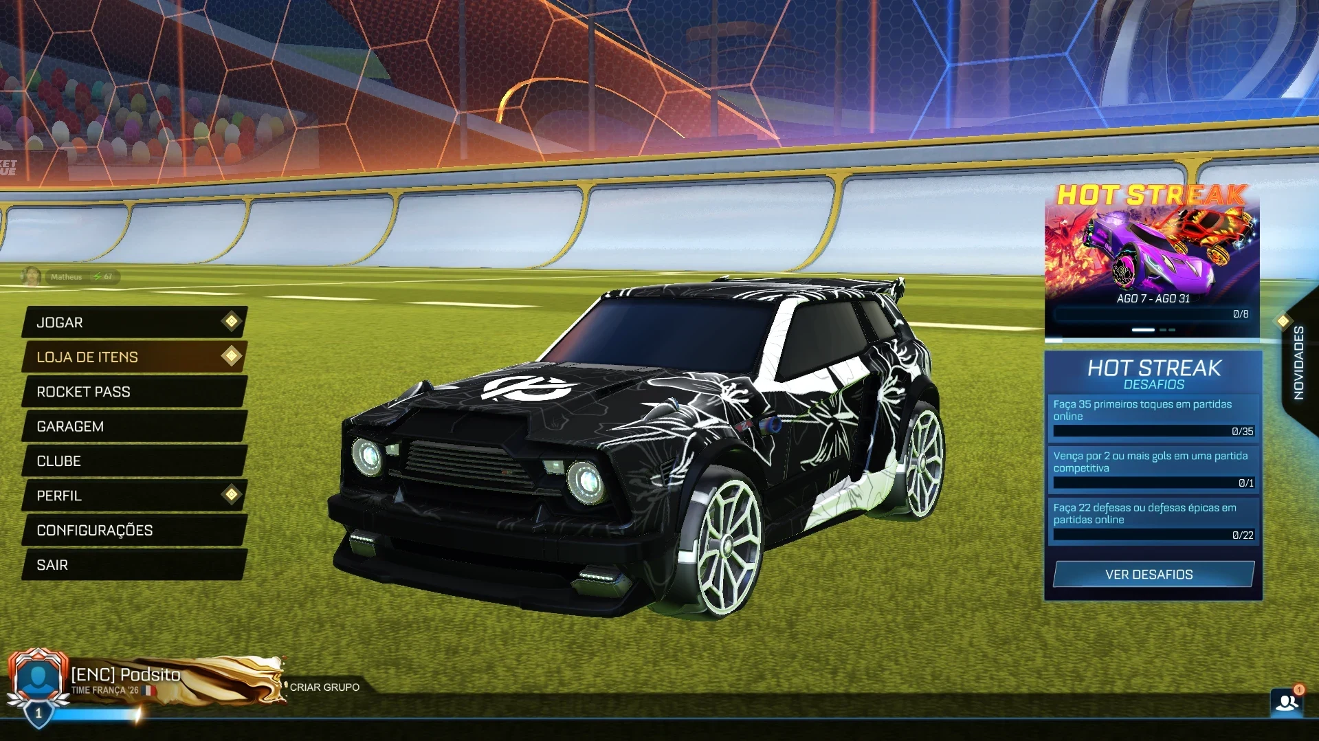 Conta Rocket League | Inventário completo