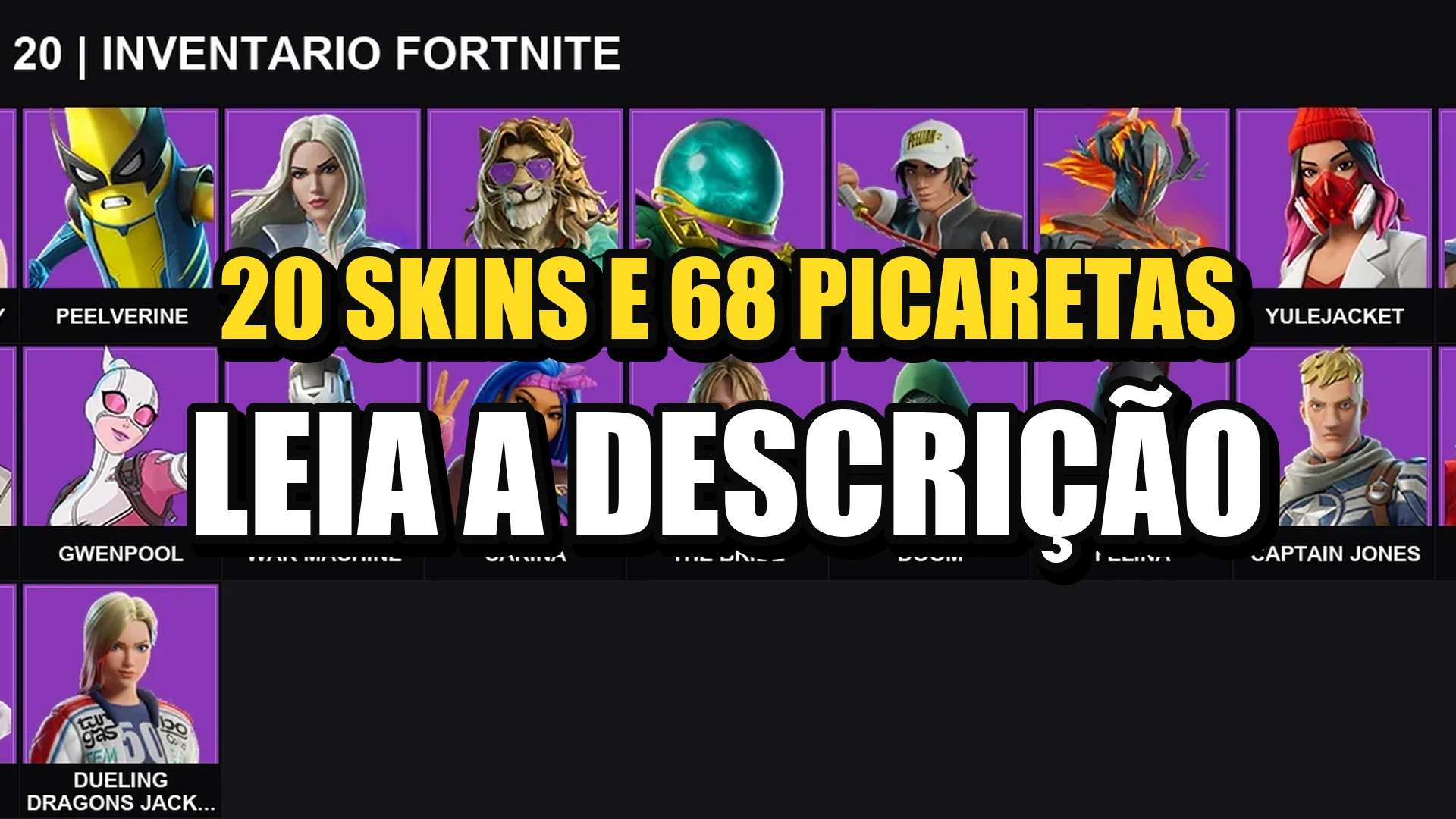 Conta Fortnite | 20 Skins | Cat Holloway + Peelverine