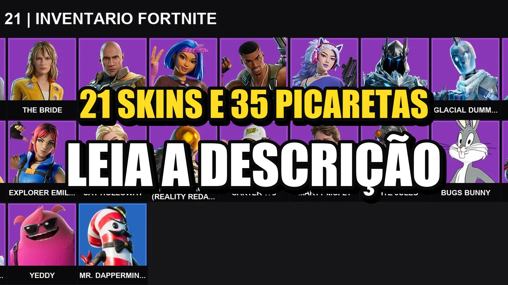 Conta Fortnite | 21 Skins | Yuki Yubari + The Bride