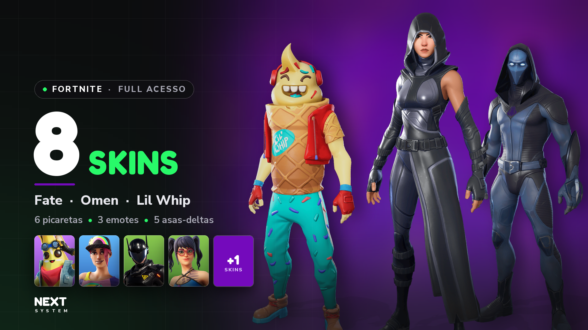 Conta Fortnite | 8 Skins | Fate + Omen